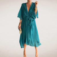 HALLE | WRAP MIDI DRESS