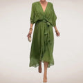 HALLE | WRAP MIDI DRESS
