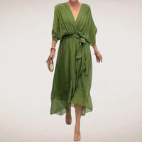 HALLE | WRAP MIDI DRESS