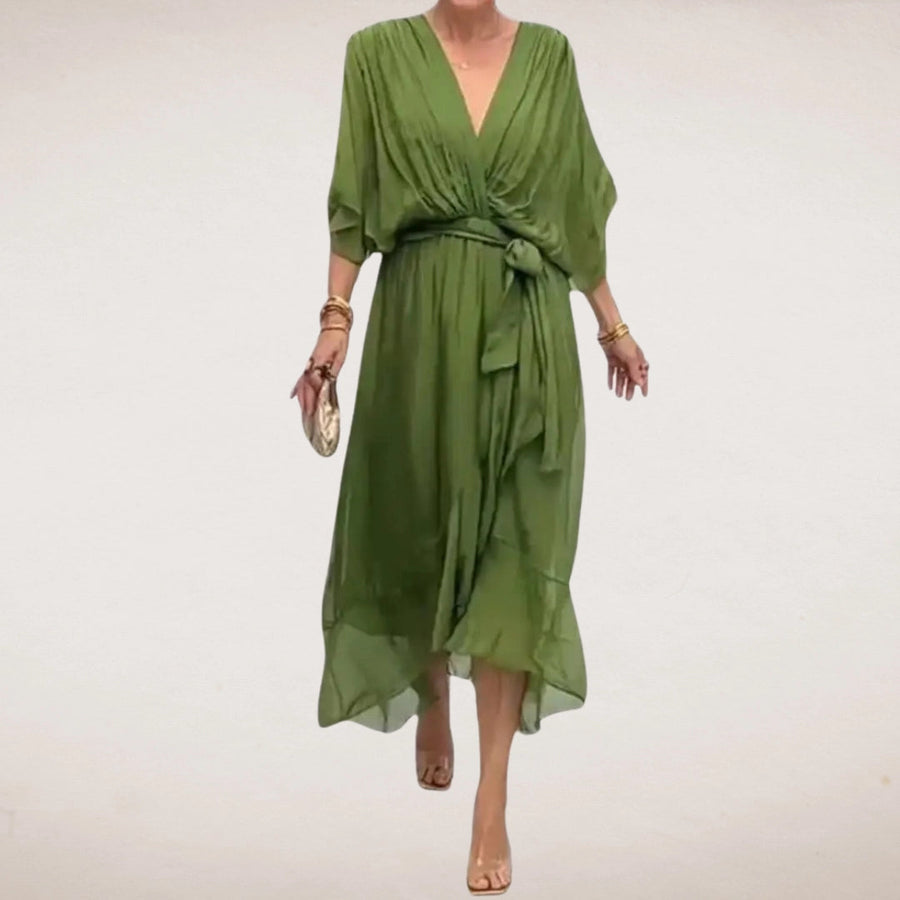 HALLE | WRAP MIDI DRESS