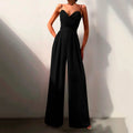 Rosie | Women's Sweetheart Neck Spaghetti Strap Wide Leg Pants Jumpsuit