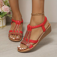 Isla | Women's T-Strap Wedge Orthopedic Sandals