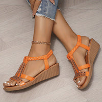 Isla | Women's T-Strap Wedge Orthopedic Sandals
