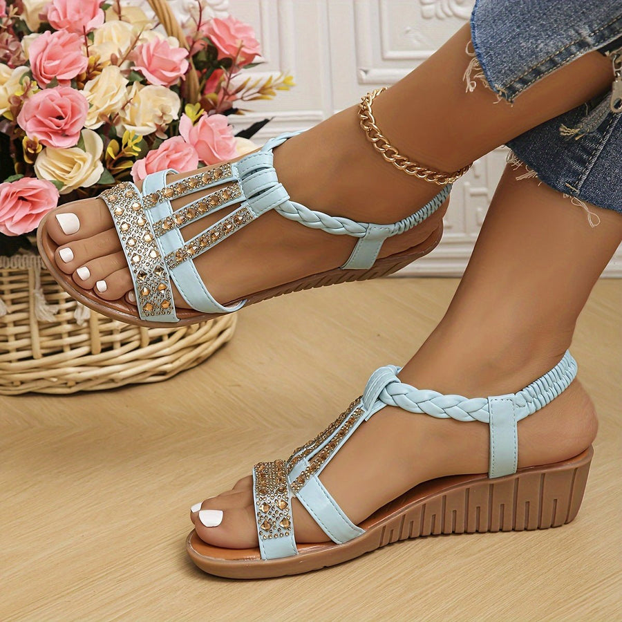 Isla | Women's T-Strap Wedge Orthopedic Sandals