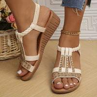 Isla | Women's T-Strap Wedge Orthopedic Sandals