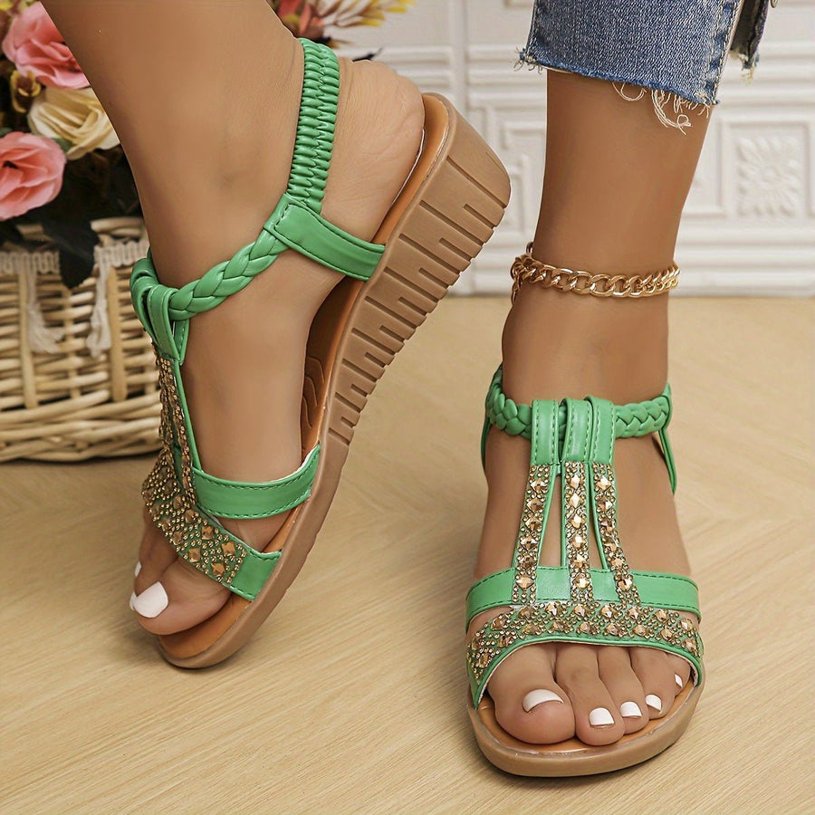 Isla | Women's T-Strap Wedge Orthopedic Sandals
