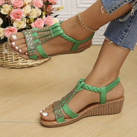 Isla | Women's T-Strap Wedge Orthopedic Sandals