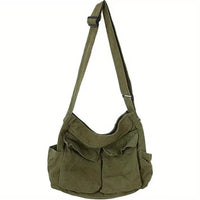 Madison | Women's Vintage Canvas Multi-Pocket Crossbody Shoulder Bag