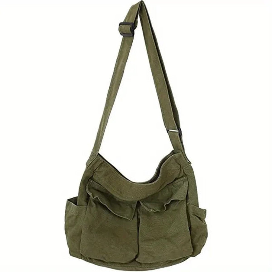 Madison | Women's Vintage Canvas Multi-Pocket Crossbody Shoulder Bag