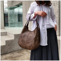 Amelia | Women's Vintage Genuine Leather Hobo Shoulder Bag