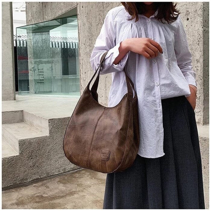 Amelia | Women's Vintage Genuine Leather Hobo Shoulder Bag