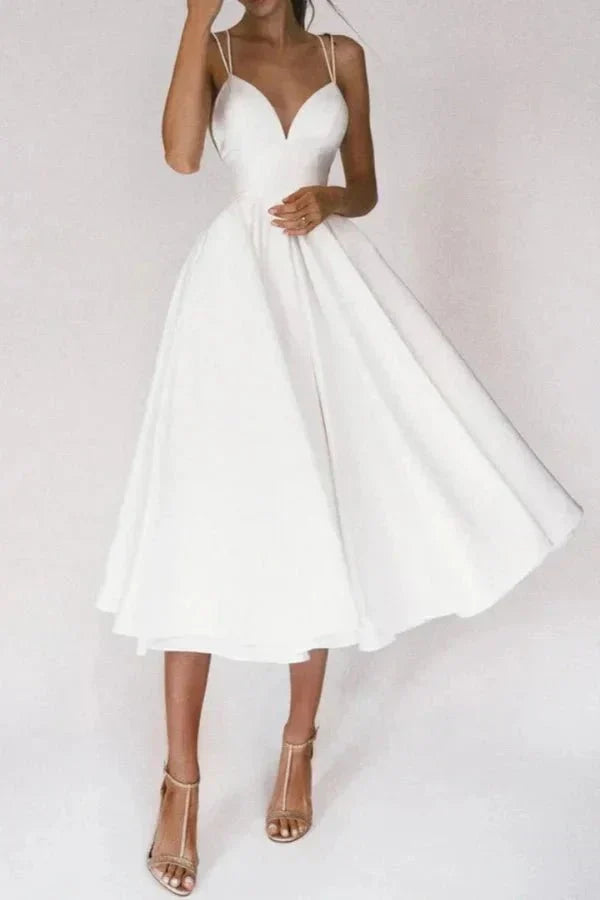 Vienna | V Neck Midi Dress