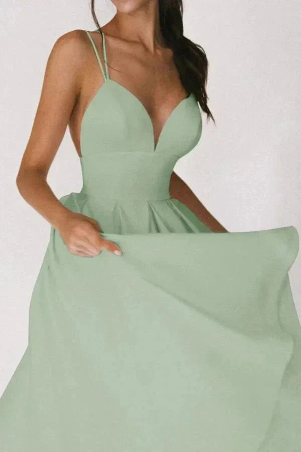 Vienna | V Neck Midi Dress