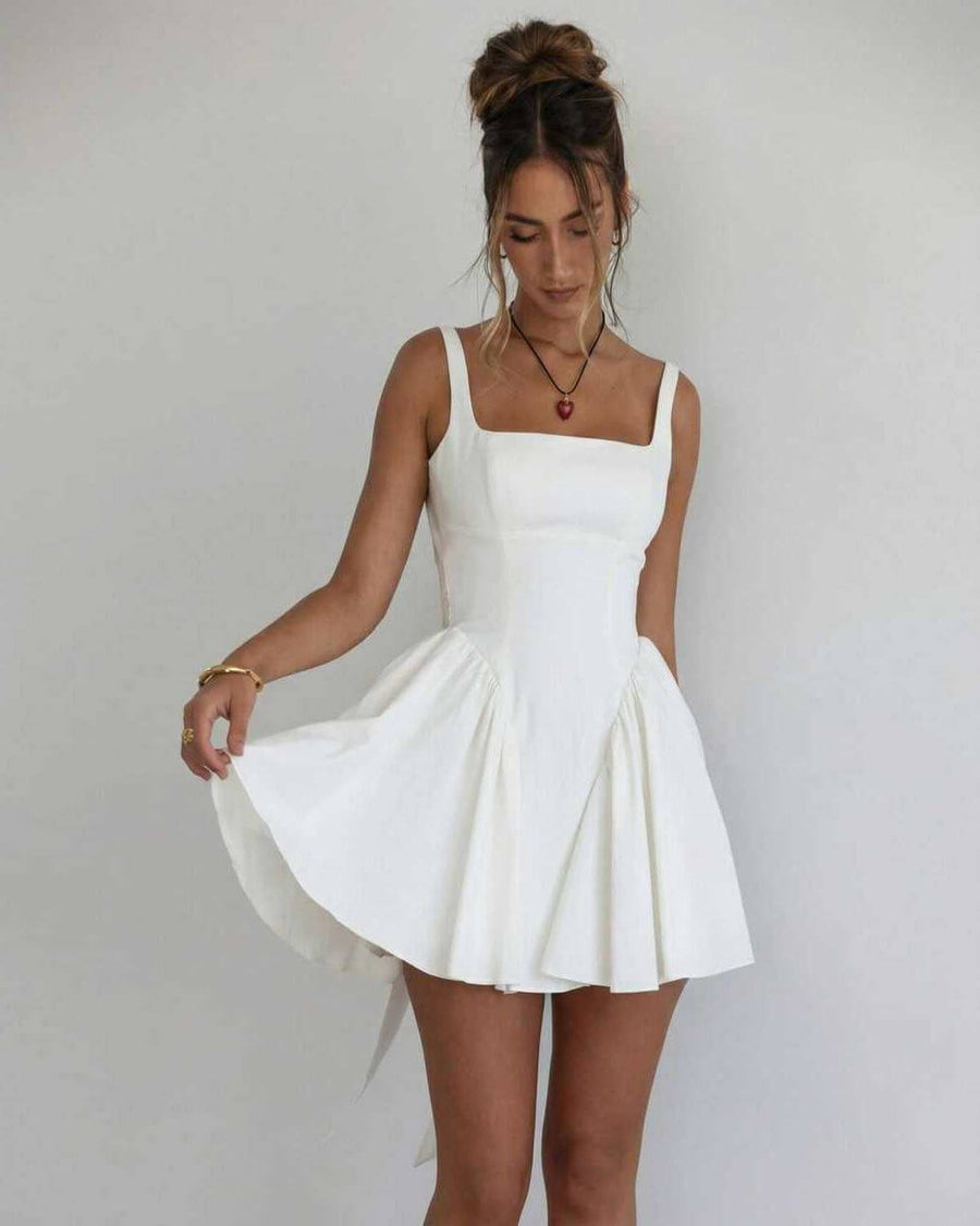 XANTHE | SQUARE NECK MINI DRESS