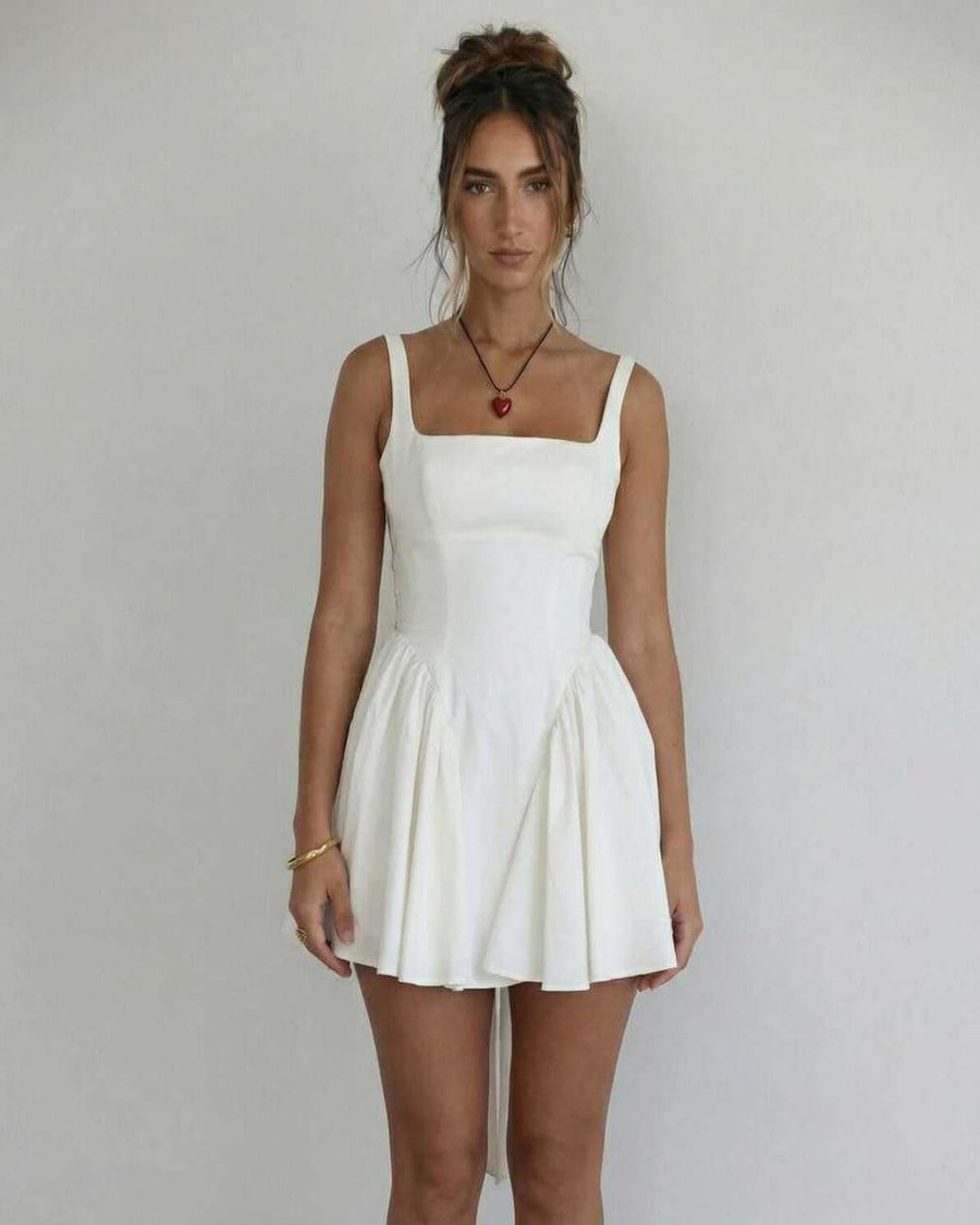 XANTHE | SQUARE NECK MINI DRESS