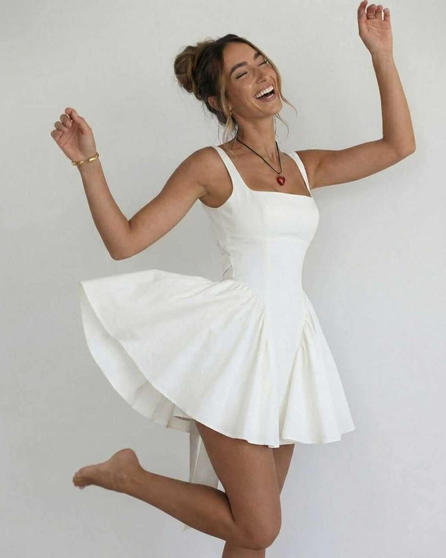 XANTHE | SQUARE NECK MINI DRESS