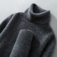 Woodfield Tailored Wool Turtleneck in Slate Gray