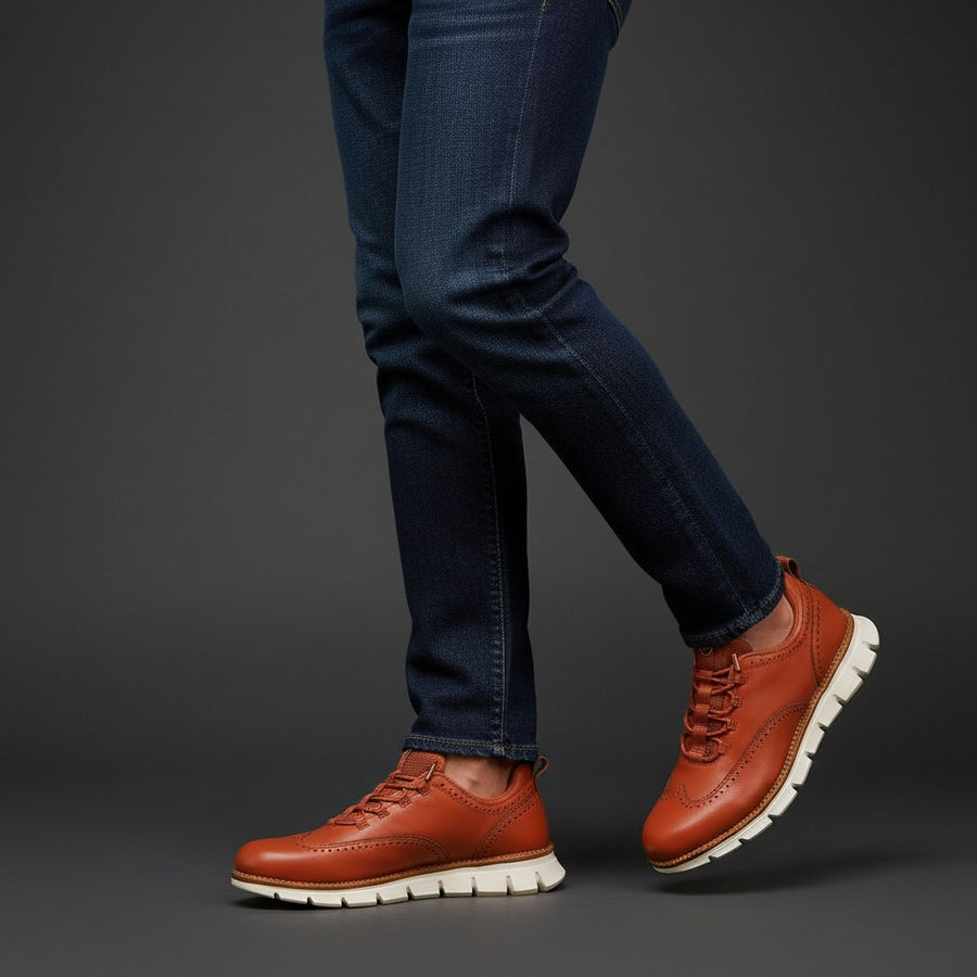 Worthington Wingtip Sneaker in Crimson