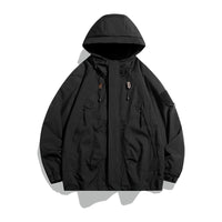 Wren Casual Jacket with Pockets and Hood in Black