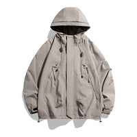 Wren Casual Jacket with Pockets and Hood in Khaki