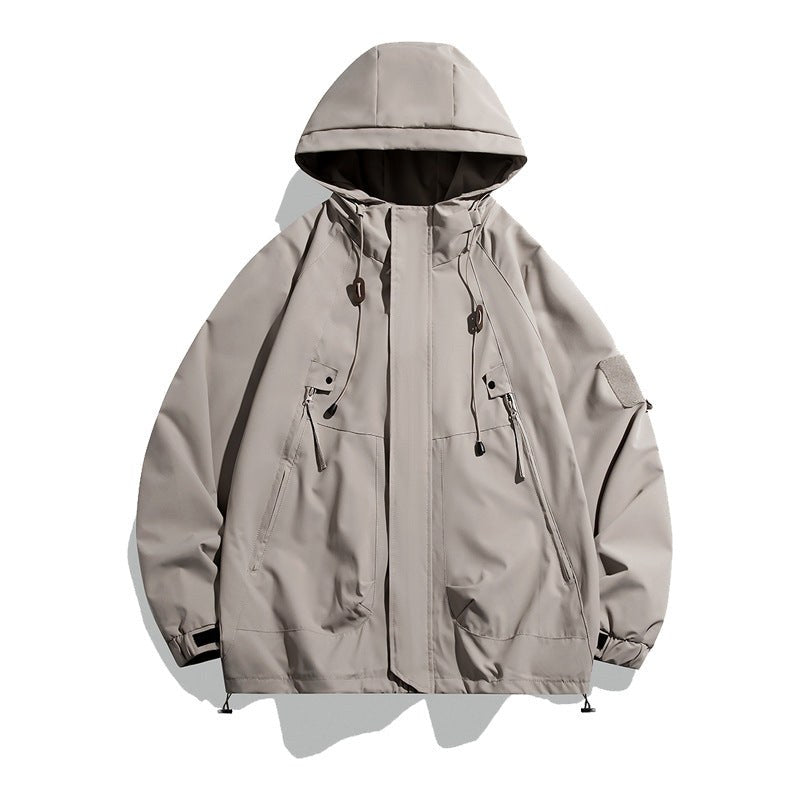 Wren Casual Jacket with Pockets and Hood in Neon Green