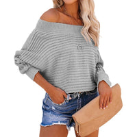 Wren Casual Knit Sweater in White