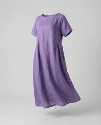 Wren Midi Dress with Pockets in Purple