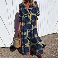 Wren Women's Floral Print Button-Front Maxi Dress in Flower Power