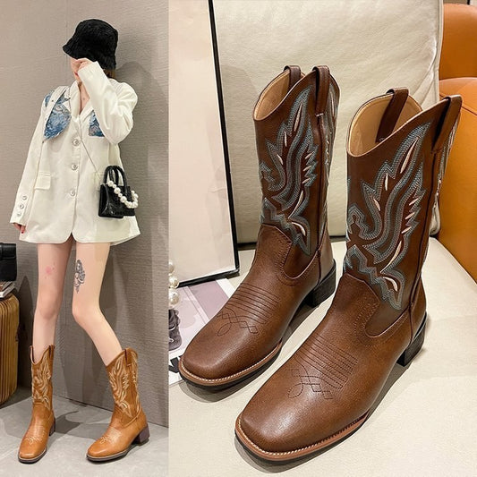 Wrendall Women's Block Heel Western Cowboy Boots