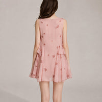 Wrenfield Women's Floral Ruffle Mini Dress in Pink