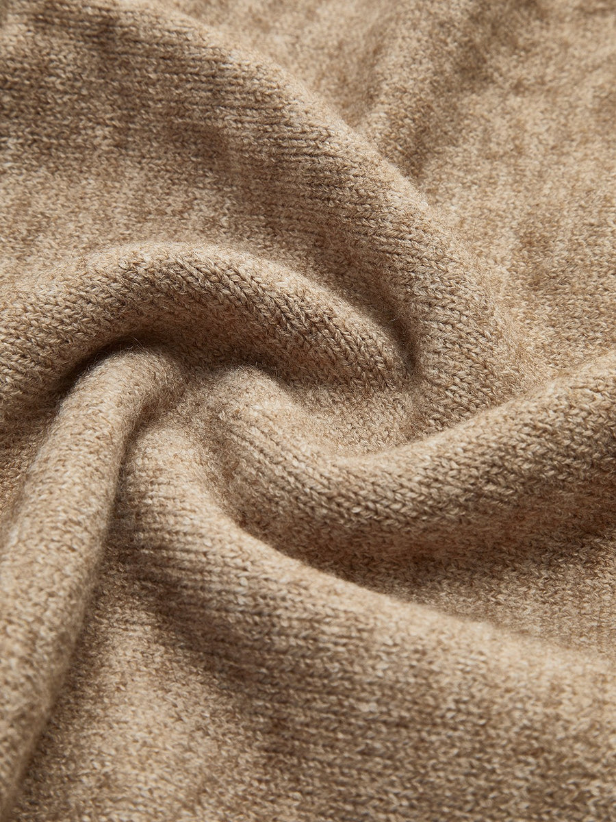 Wrenova Women's Knit Turtleneck Two Piece Lounge Set in Camel