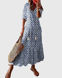 Wyndelle | Women's Boho Print Midi Summer Dress
