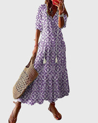 Wyndelle | Women's Boho Print Midi Summer Dress