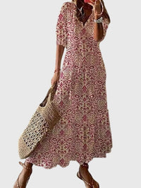 Wyndelle | Women's Boho Print Midi Summer Dress