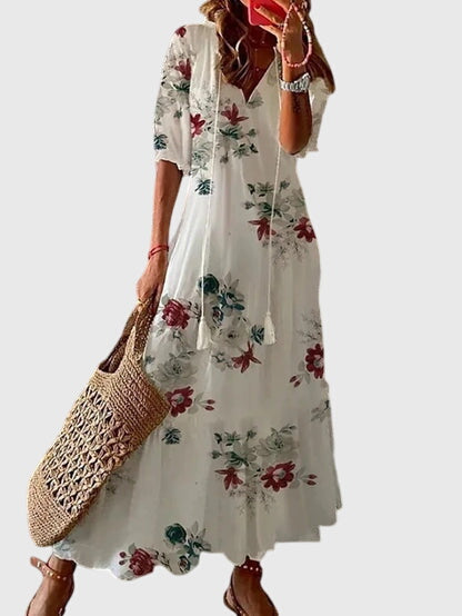Wyndelle | Women's Boho Print Midi Summer Dress