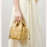 Wynn Woven Mini Basket Bag in Biege