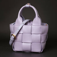 Wynn Woven Mini Basket Bag in Periwinkle