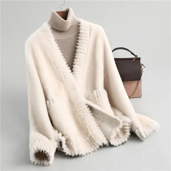 Wynne Alpaca Wool Cardigan in Pearl