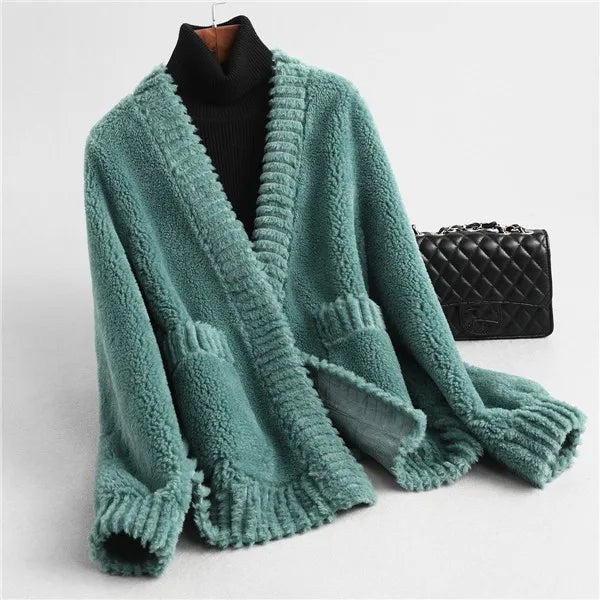 Wynne Alpaca Wool Cardigan in Pearl