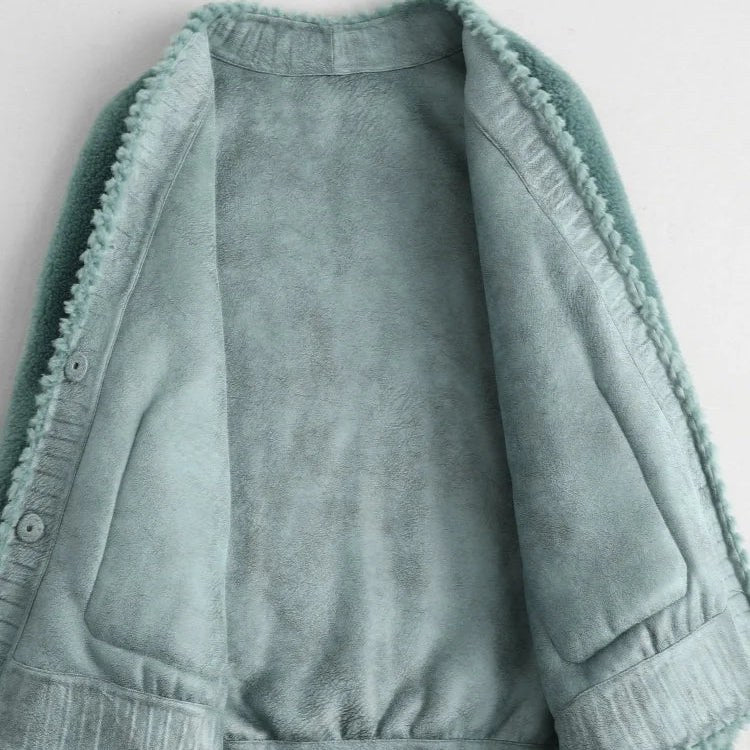 Wynne Alpaca Wool Cardigan in Sea Green