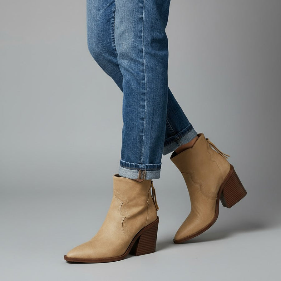Wynne Western Bootie in Indigo Blue
