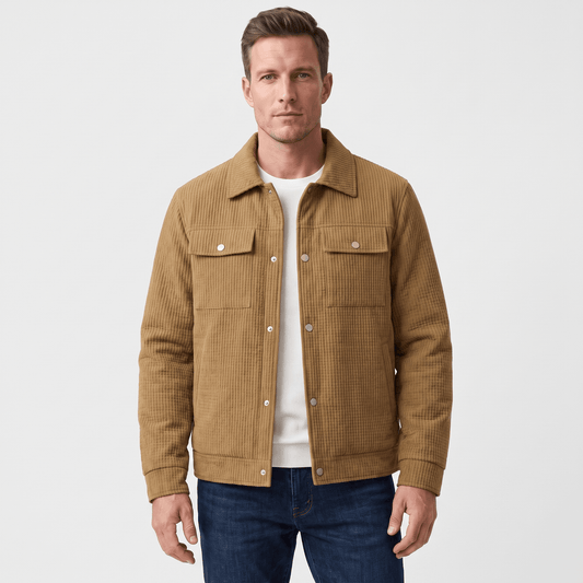 Wystan | Men's Quilted Ribbed Pile Overshirt