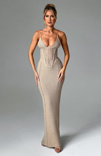 Eden Maxi Dress – Beige
