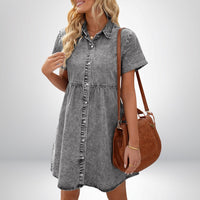 Xanthe™ Everyday Denim Dress in Gray