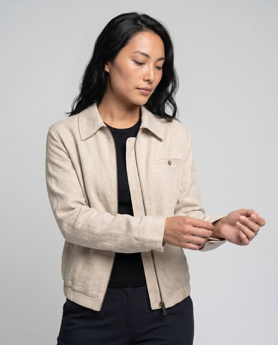 Xenia Casual Linen Jacket