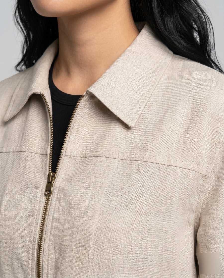 Xenia Casual Linen Jacket