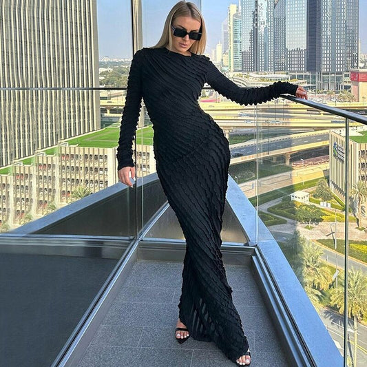 Xenia Elegant Dress in Black