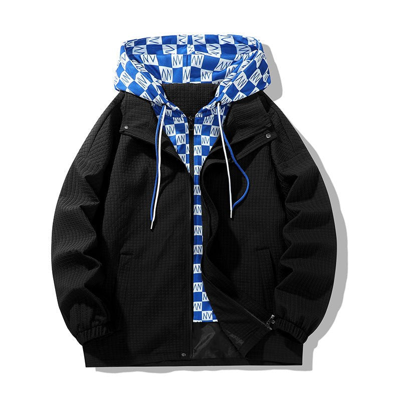 Xenia Lightweight Jacket with Hood in Black