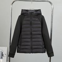 Xenia Quilted Jacket with Hood in Black