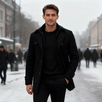 Yannick Elegant Coat in Black